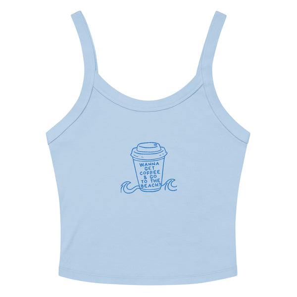 Wanna Get Coffee Ribbed Tank