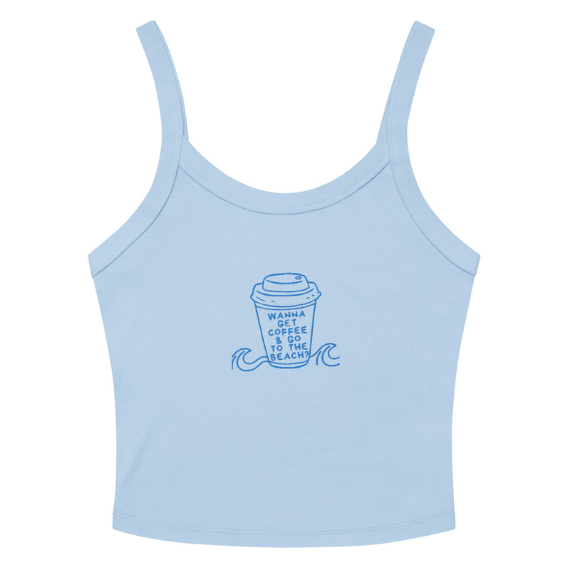 Wanna Get Coffee Ribbed Tank