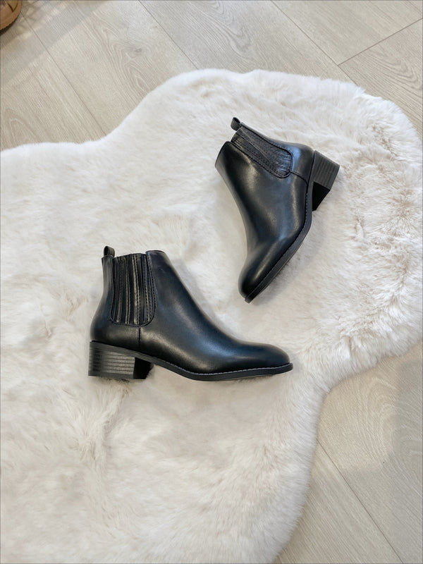 Faux Leather Bootie