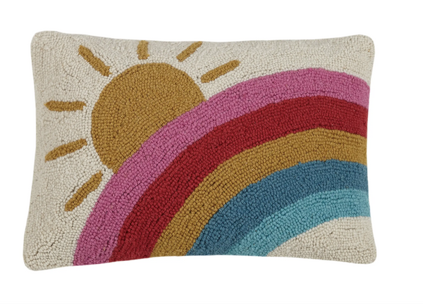 Peking Handicraft • Sun + Rainbow Hook Pillow